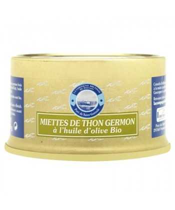Miettes de thon Germon à l'huile d'olive BIO 135 gr