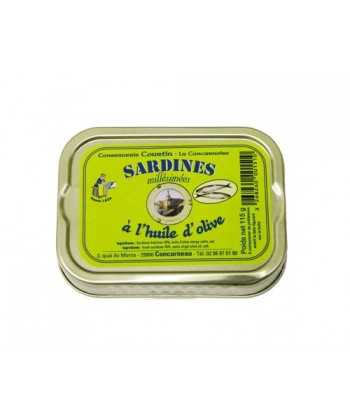 Filets de sardines à l'huile d'olive Bio, 105 gr