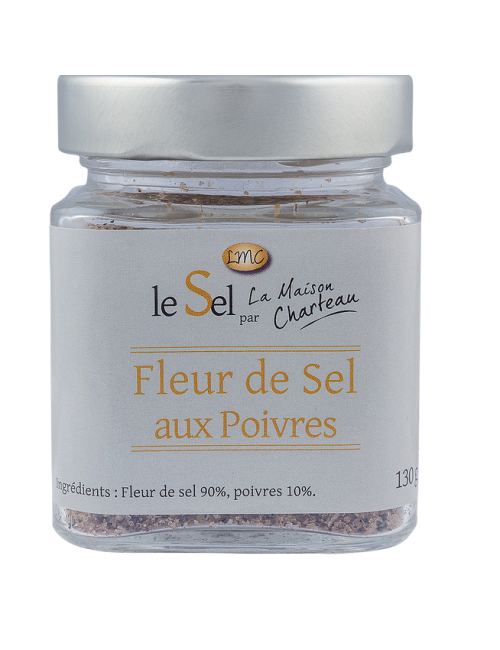 Fleur de sel aux Poivres Maison Charteau Guérande,130gr