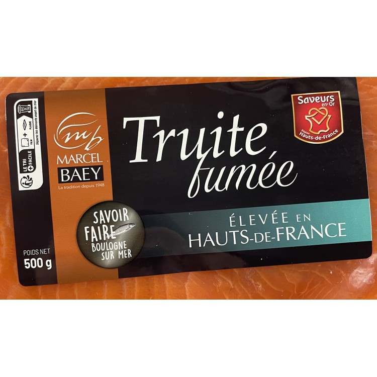 Truite  fumée tranché Marcel Baey  500gr